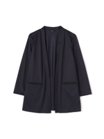 ノーカラージャケット/ネイビー(120)