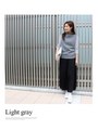 ハイネック シンプルニットベスト/アイボリー