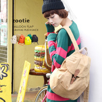 バルーンフラップキャンバスリュックサック