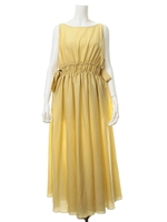 リボン付きノースリマキシワンピース/ブラック