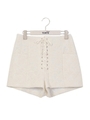 レースアップショートPT/ホワイト