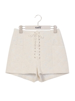 レースアップショートPT/ホワイト