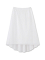 後ろさがりコットンスカート/ホワイト(001)