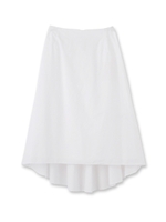 後ろさがりコットンスカート/ホワイト(001)