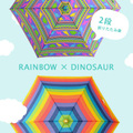 折りたたみ傘［レインボー＆ダイナソー］［キッズ］