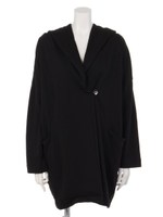 裏毛フードショールコート/トップグレー