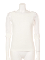 【Auntie Rosa】オーガンジースリーブトップス/WHT