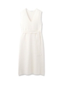 サイドスリットVネックワンピース/アイボリー(004)