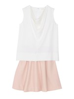 Foldドレープレイヤードワンピース/ホワイト