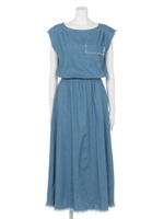 【LATINA】ワンポケットデニムロングワンピース/IND