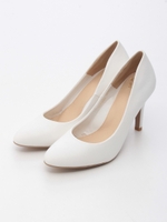 【ストレスフリー】クッションインソールハイヒールパンプス/WHITE