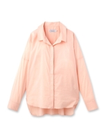 ドロップショルダー開襟シャツ/サックス(090)