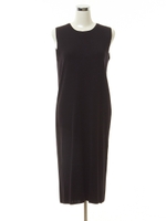 バックスリットニットワンピース/ブルー