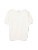 ファイン天竺ラウンドネックニット/ホワイト(031)