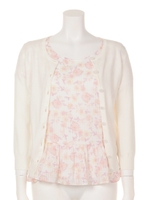 プリントブラウスツイン/パウダーブルー