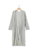 レーヨンロングニットカーディガン/ホワイト系(002)