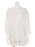 W FRONT Vブラウス/ブラック