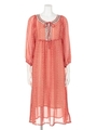 【LOLLY'S LAUNDRY】SOFT PONY-BRINT-DRESS/BLUE LT