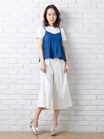 【non-no 2016年6月号掲載】花柄キャミ+Tシャツ/SET/デニム