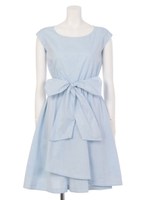 イレギュラーヘムラップシャツワンピース/サックス