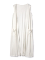 ガーゼ天竺ロングジレ/ブラック(010)