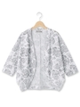 シアージャカードフラワーカーディガン/ライトグレー(411)