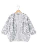シアージャカードフラワーカーディガン/ライトグレー(411)