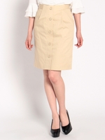 フロントボタンスカート/ベージュ