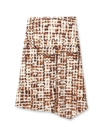 [L]テクスチャープリントアシメラインスカート/キャメル(141)