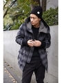 【AZUL by moussy】ウールチェックN3B/柄BLK