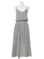 【chille anap】ペイズリー柄マキシワンピース/NVY