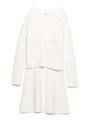カーディガンセットニットワンピース/WHT
