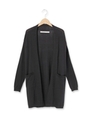 コットンロングニットカーディガン/ブラック(019)