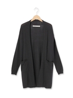 コットンロングニットカーディガン/ブラック(019)