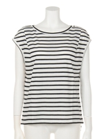 タックデザインＴシャツ(ボーダー)/ボーダー