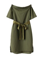 バックリボンオフショルワンピース/ベージュ