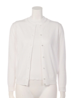 ボトルネックアンサンブル(ノースリニット+カーデSET)/レンガ