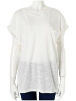 ポケット付Tシャツ/ブラック