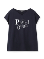[S]コットンスムースロゴTシャツ/ネイビー(093)