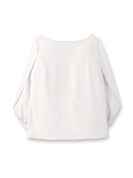 [S]袖デザインライトプレーンシャツ/ホワイト(001)