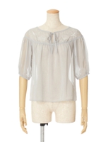 【an another angelus】シーモチーフ刺繍プルオーバーブラウス/OFFWHITE