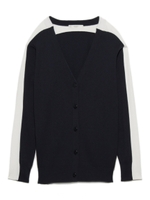 【emmi atelier】カラ―ブロックショートカーディガン/OWHT