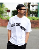 アシンメトリーロゴTシャツ/ホワイト(001)