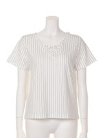 ピンストライプTOPS/WH/BLK