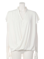 フリルスリーブブラウス/ホワイト