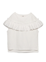 ブロードフリルトップス/OWHT