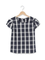 マドラスチェックブラウス/パープル(283)