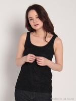 ラメタンクトップ/ブラック