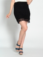 レースタイトスカート/オフホワイト