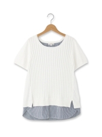 ワイドリブバックシャンニット/ホワイト系(002)